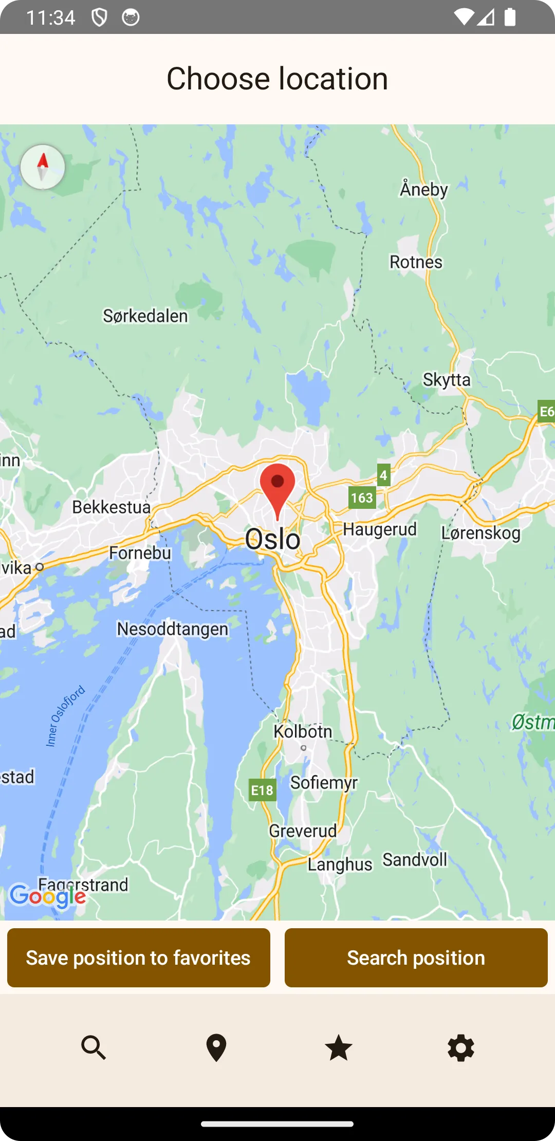 Kartskjerm i LiftOff