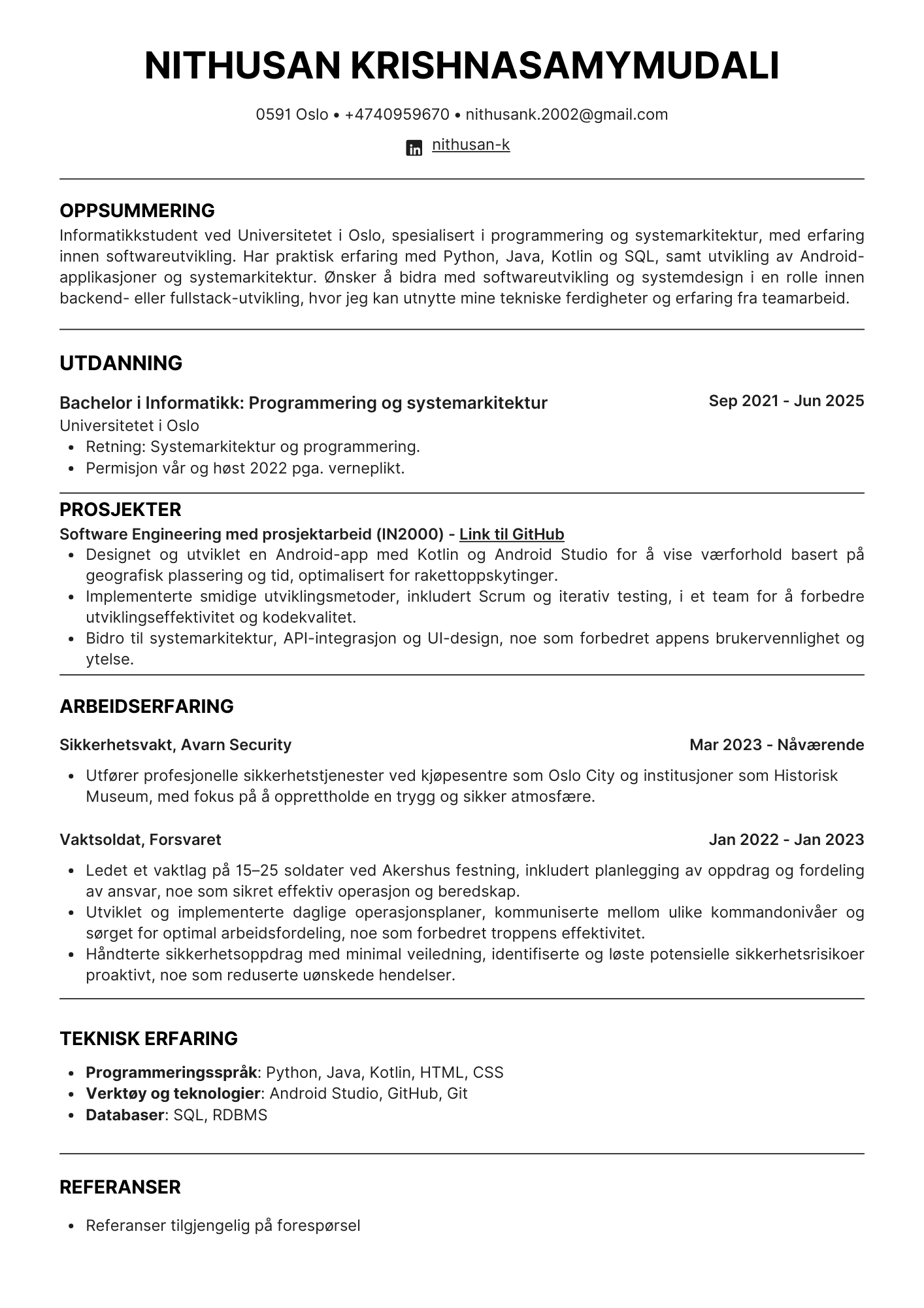 CV